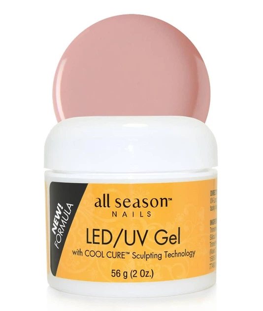Полігель (56 г.) All Season LED/UV для моделювання, зміцнення та нарощування нігтів Yellowish