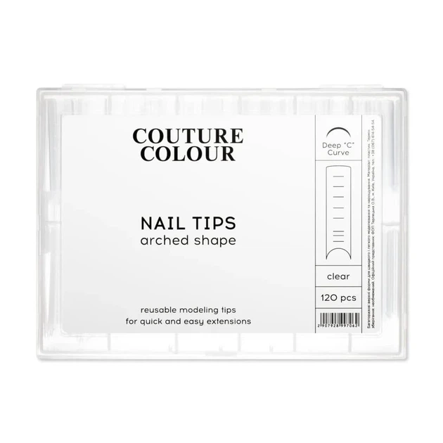 Верхні арочні форми для нарощування нігтів Couture Color Nail Tips Arched Shape 120 шт