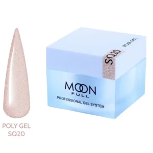 Полігель (акрил-гель) камуфлюючий, Moon Full Poly Gel, №SQ20, бежеве сяйво, 30 мл