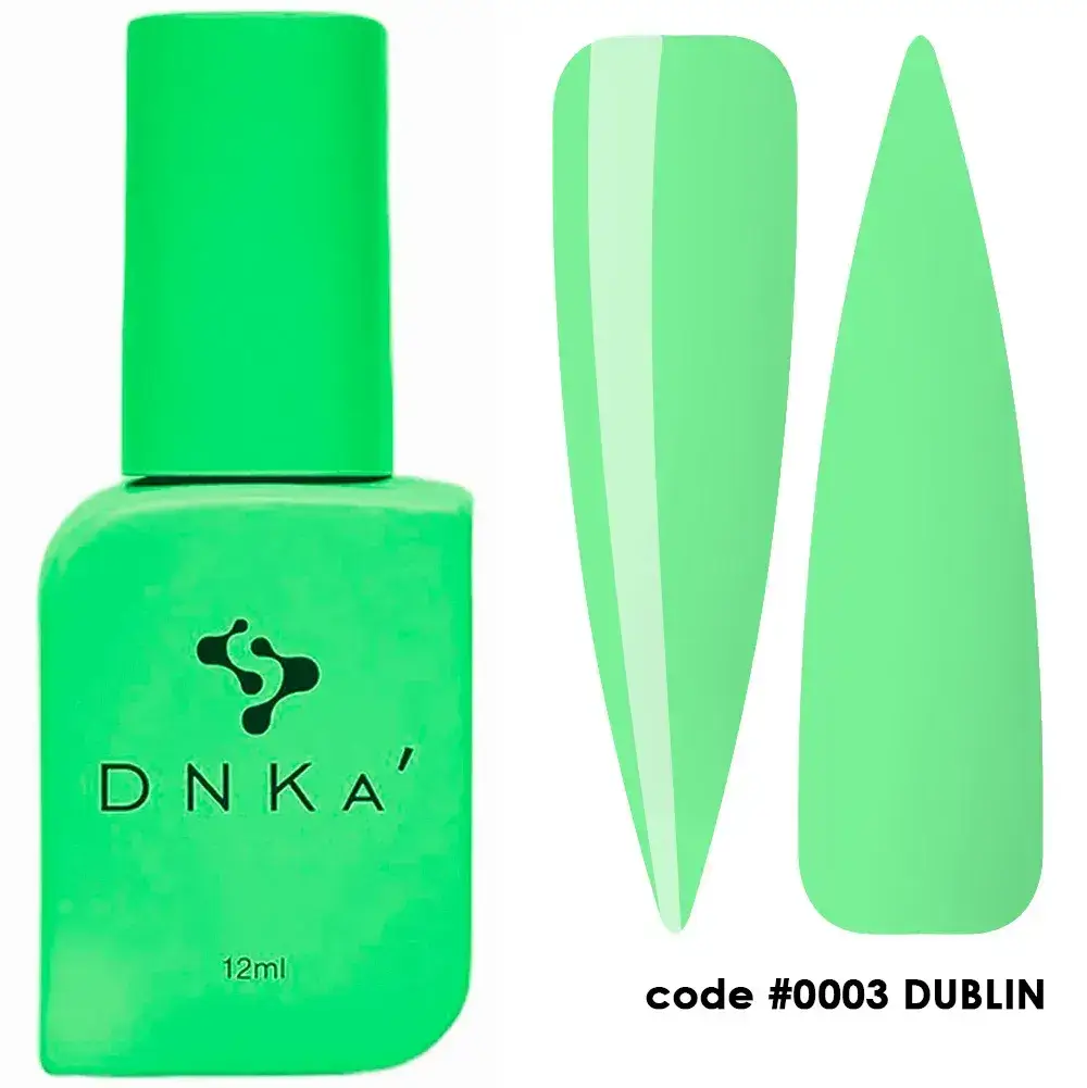Кольорове топове покриття DNKa' Cover Top #0003 Dublin на 12 мл, без липкого шару