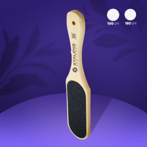 Терка для стоп дерев’яна BEAUTY & CARE 10 TYPE 1 100/180 грит